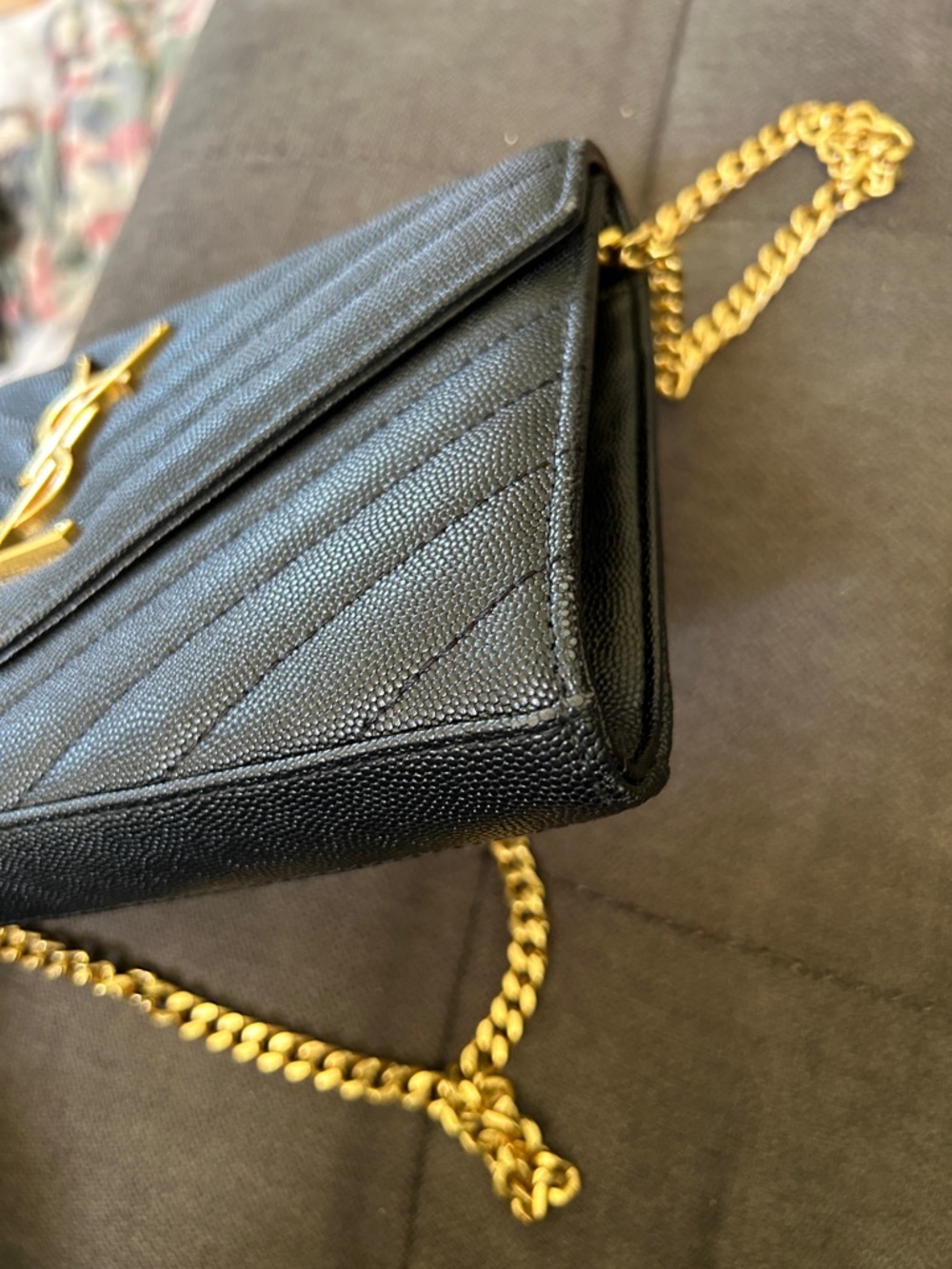 Saint Laurent Black Quilted Crossbody with Gold Chain - Picture 11 of 15